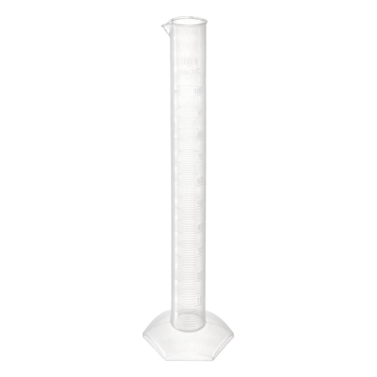 PROBETA DE PLÁSTICO POLYLAB CON BASE HEXAGONAL DE POLIPROPILENO AUTOCLAVABLE