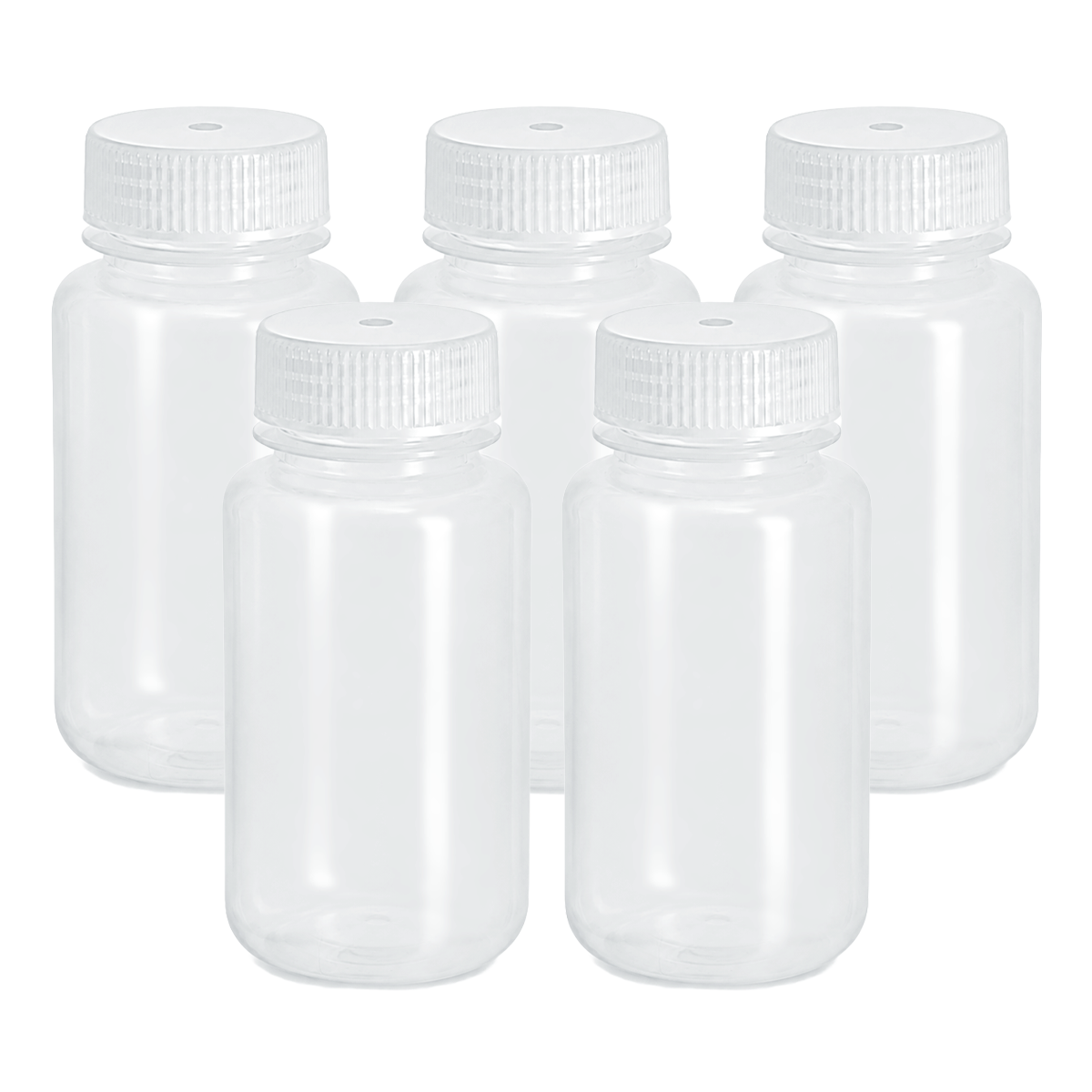 Botella de Plástico Polipropileno con Boca Ancha | Pack 5 Piezas | Polylab