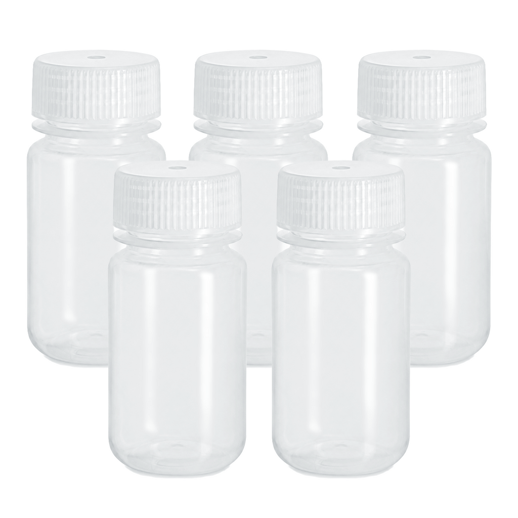 Botella de Plástico Polipropileno con Boca Ancha | Pack 5 Piezas | Polylab