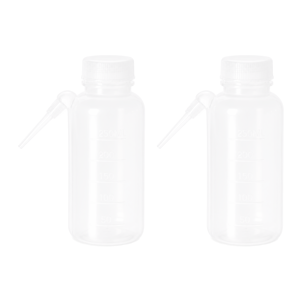 Piseta Integral de Plástico Polietileno con Boca Ancha | Pack 2 Piezas | Polylab