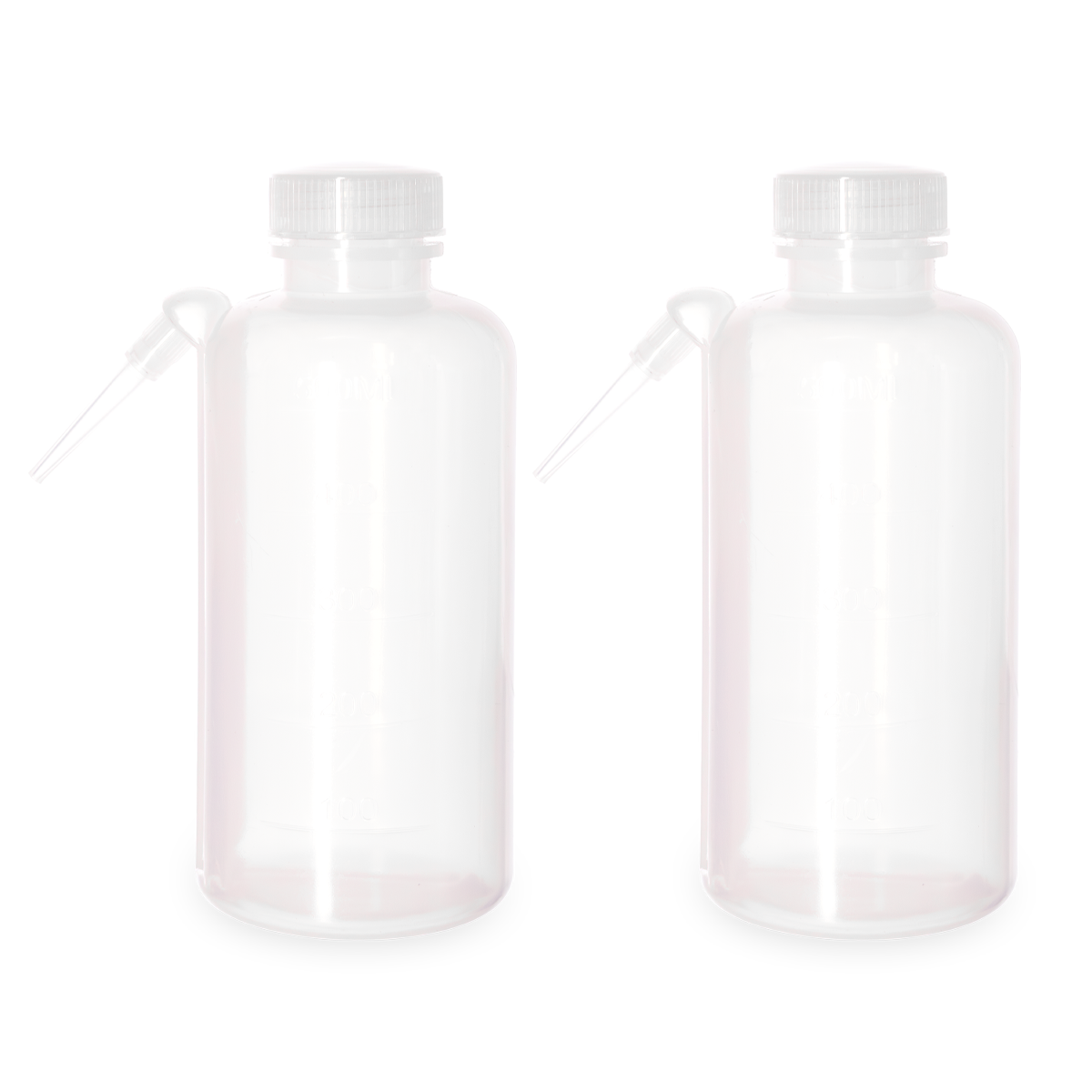 Piseta Integral de Plástico Polietileno con Boca Ancha | Pack 2 Piezas | Polylab