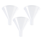 Embudo de Plástico para Polvos (Tallo Corto y Ancho) - Pack 3 Piezas - Polylab