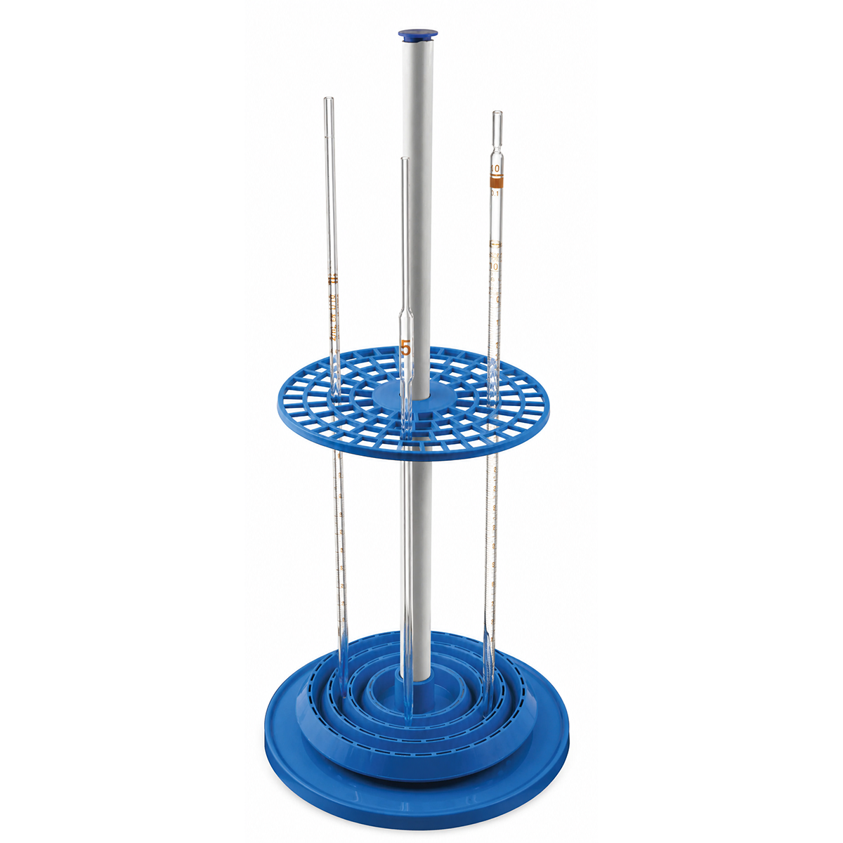 SOPORTE PARA 94 PIPETAS DE PLÁSTICO POLYLAB 79103 ROTATORIO VERTICAL DE POLIPROPILENO