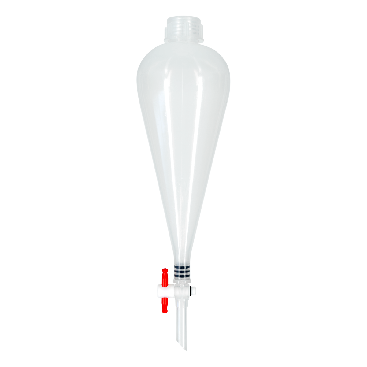 EMBUDO DE SEPARACIÓN POLYLAB 8120 DE PLÁSTICO AUTOCLAVABLE Y CON LLAVE DE TEFLÓN