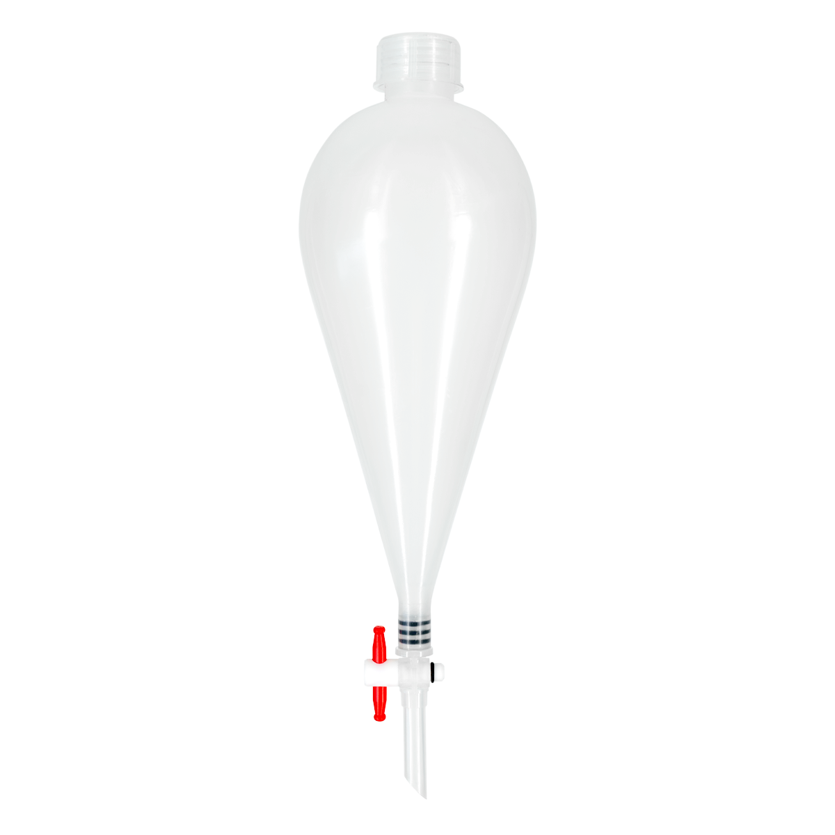 EMBUDO DE SEPARACIÓN POLYLAB 8120 DE PLÁSTICO AUTOCLAVABLE Y CON LLAVE DE TEFLÓN