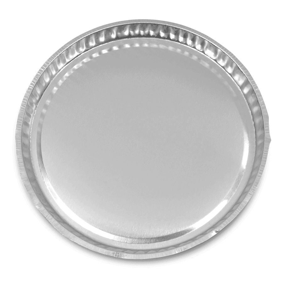 Plato para velas de arcilla plateada 20cm Plato para velas de arcilla plateada 20cm