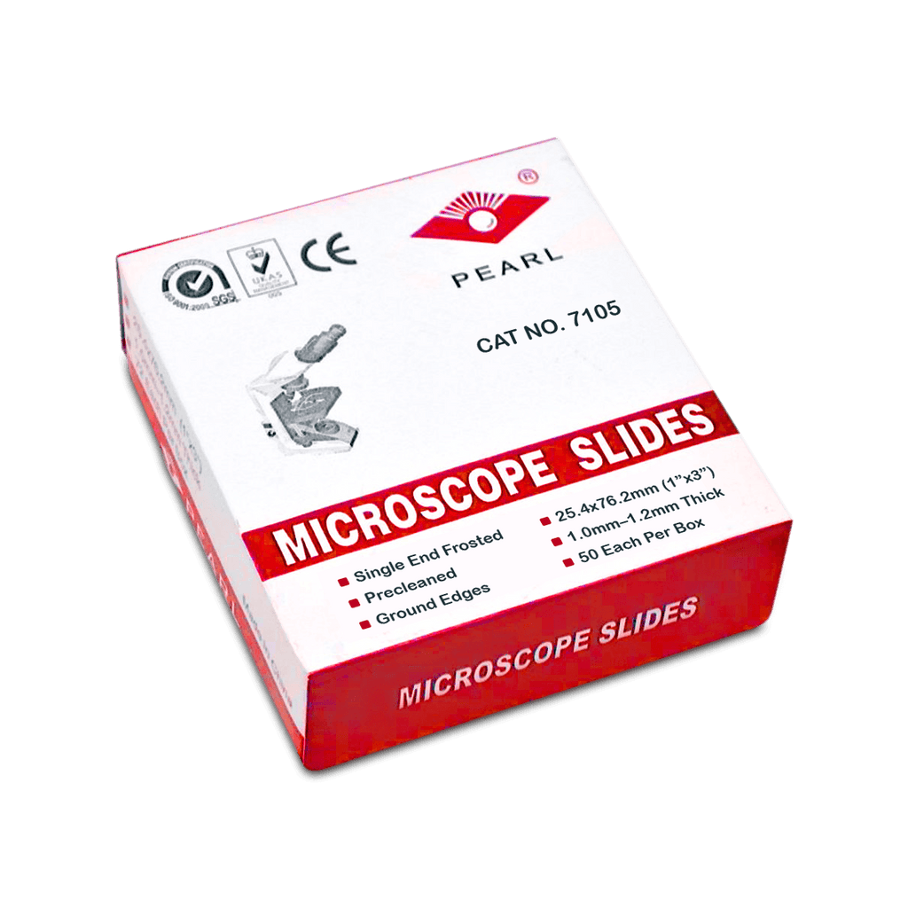 PORTAOBJETOS DE VIDRIO ESMERILADO PEARL 7105 DE 26 x 76 MM - Mercalab