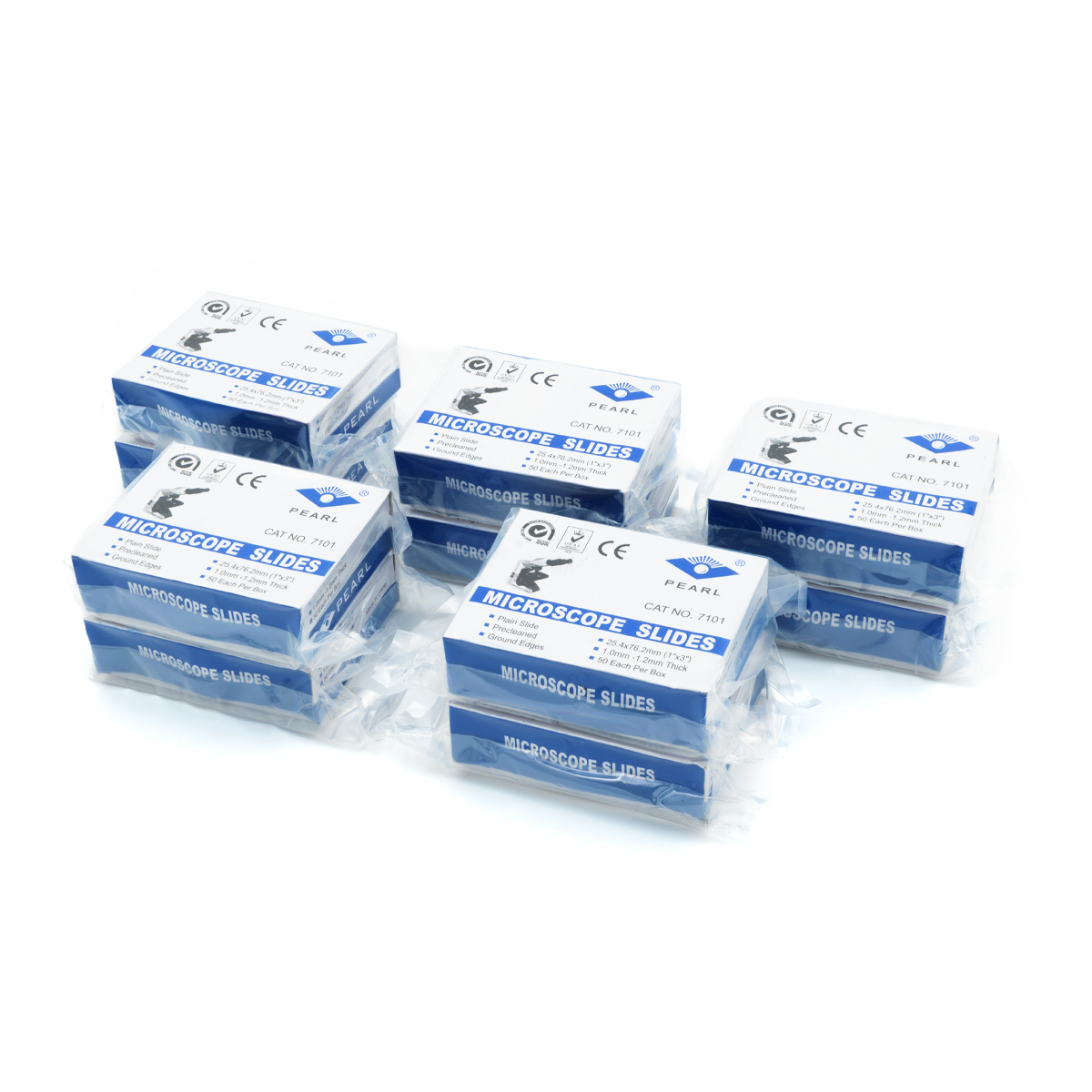 PORTAOBJETOS DE VIDRIO DE 26X76 MM PACK 10 CAJAS PEARL