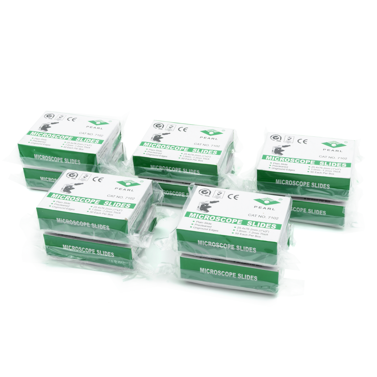 PORTAOBJETOS DE VIDRIO DE 26X76 MM PACK 10 CAJAS PEARL