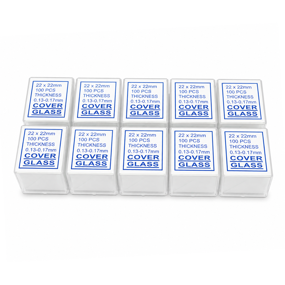 CUBREOBJETOS DE VIDRIO PARA USOS GENERALES DE MICROSCOPÍA PACK 10 CAJAS PEARL
