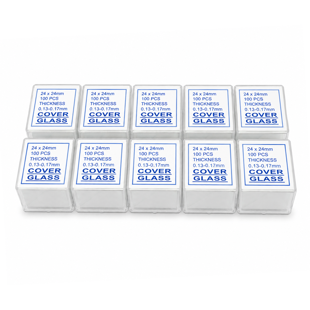 CUBREOBJETOS DE VIDRIO PARA USOS GENERALES DE MICROSCOPÍA PACK 10 CAJAS PEARL