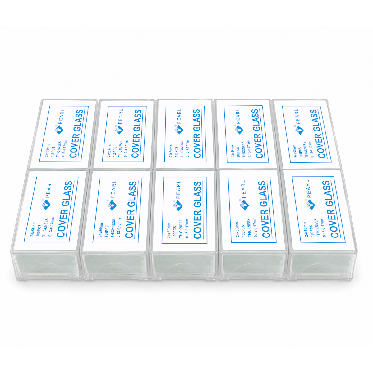 CUBREOBJETOS DE VIDRIO PARA USOS GENERALES DE MICROSCOPÍA PACK 10 CAJAS PEARL