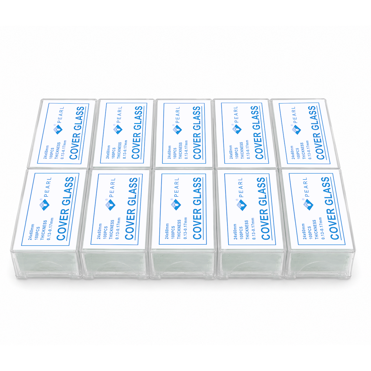 CUBREOBJETOS DE VIDRIO PARA USOS GENERALES DE MICROSCOPÍA PACK 10 CAJAS PEARL