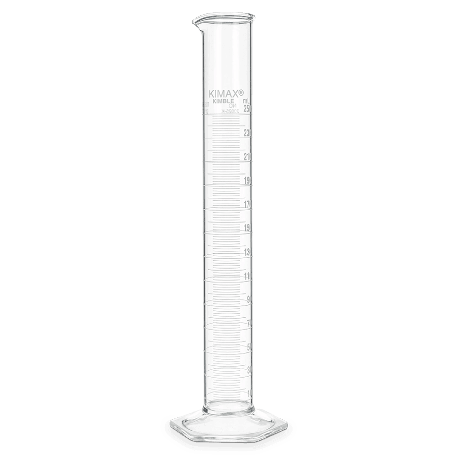 PROBETA KIMAX 20025K CALIBRADA PARA ENTREGAR CON BASE HEXAGONAL Y ESCALA BLANCA - Mercalab