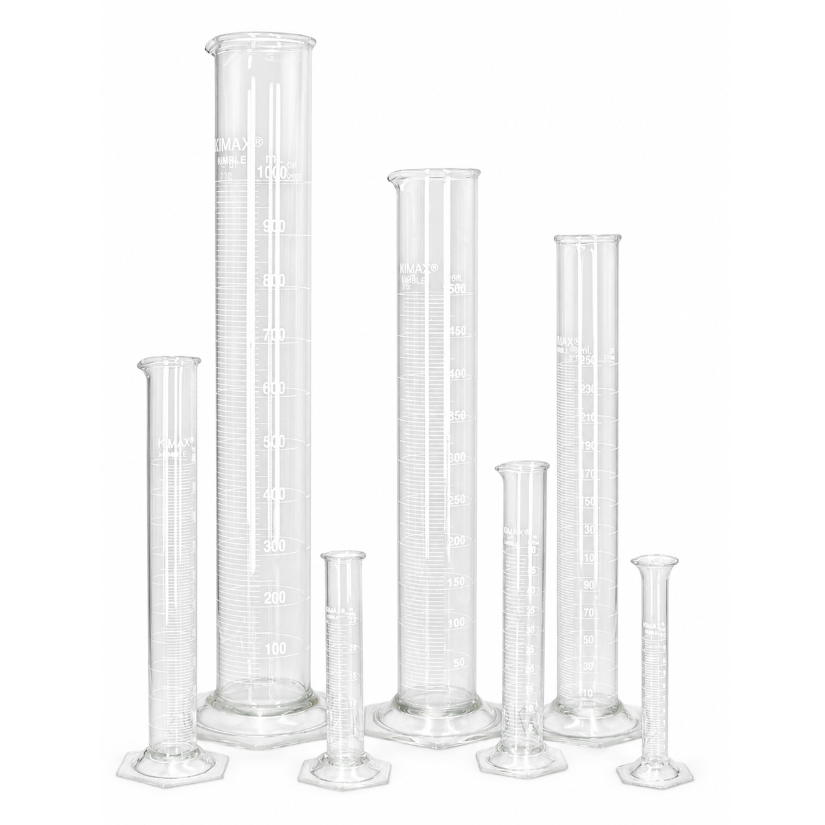 PROBETA KIMAX 20025K CALIBRADA PARA ENTREGAR CON BASE HEXAGONAL Y ESCALA BLANCA