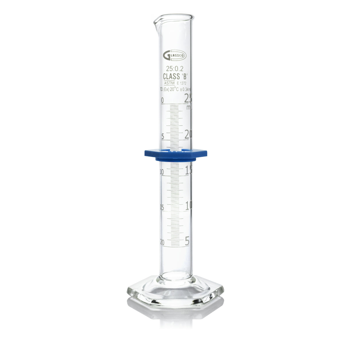 PROBETA CLASE B GLASSCO 138.288 CALIBRADA PARA ENTREGAR CON DOBLE ESCALA, BASE HEXAGONAL Y BUMPER