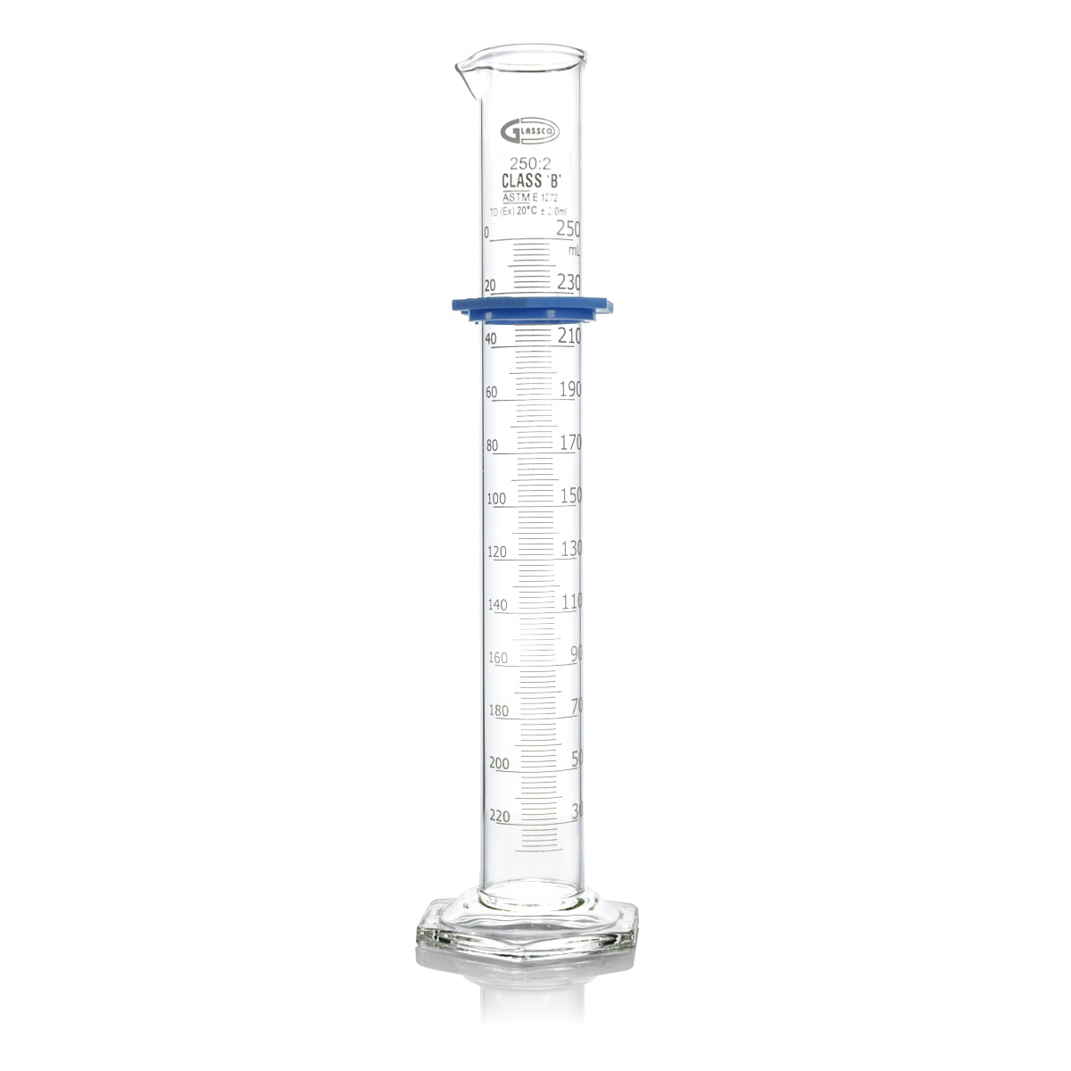 PROBETA CLASE B GLASSCO 138.288 CALIBRADA PARA ENTREGAR CON DOBLE ESCALA, BASE HEXAGONAL Y BUMPER