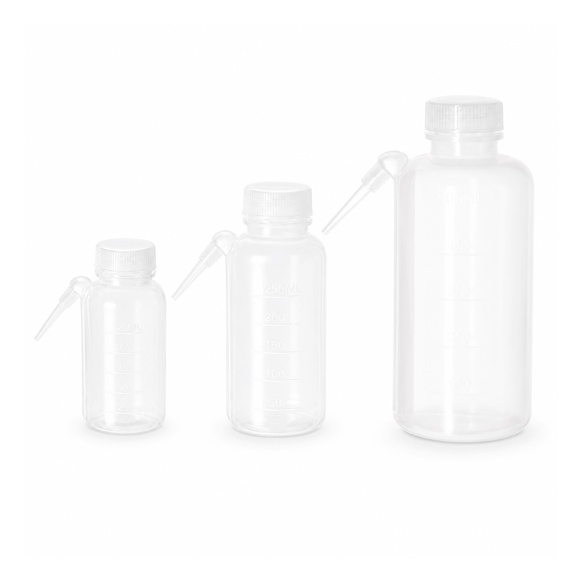 Piseta Integral de Plástico Polietileno con Boca Ancha | Pack 2 Piezas | Polylab