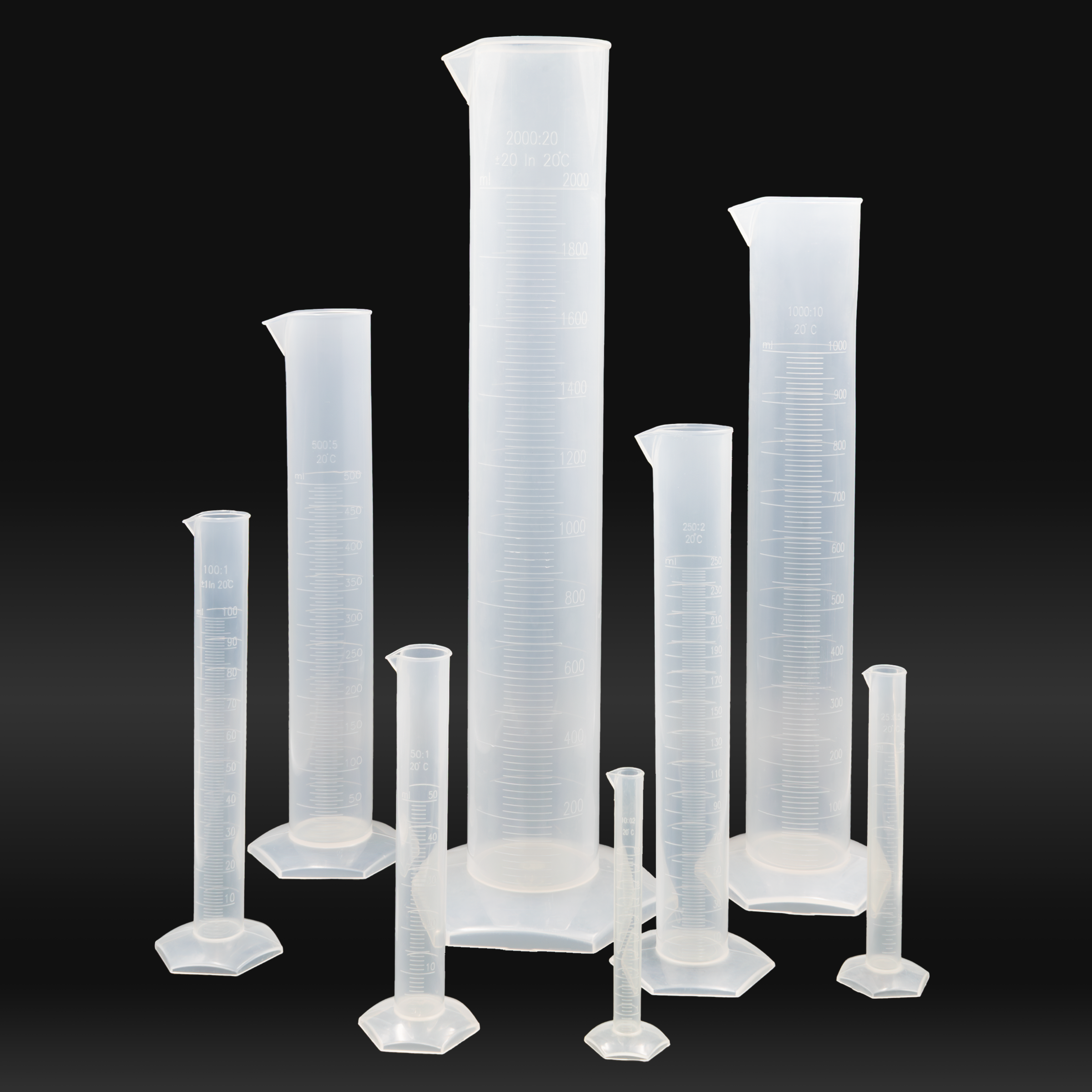 PROBETA DE PLÁSTICO POLYLAB CON BASE HEXAGONAL DE POLIPROPILENO AUTOCLAVABLE