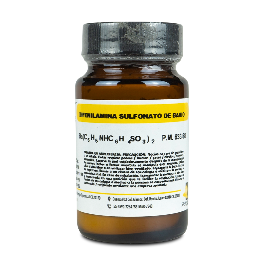 QUÍMICO ORGÁNICO DIFENILAMINA SULFONATO DE BARIO 25 G GOLDEN BELL 26390-25 CAS 6211-24-1