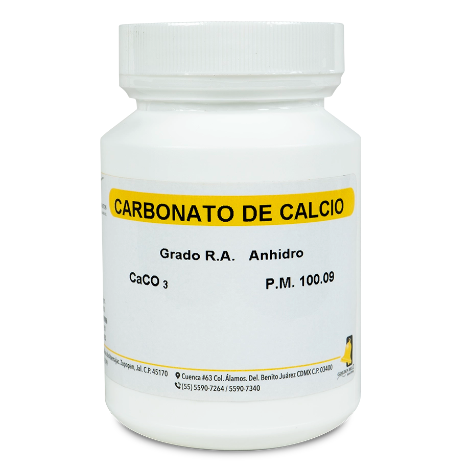 SAL QUÍMICA CARBONATO DE CALCIO GRADO ANALÍTICO ANHIDRO POLVO GOLDEN BELL 26190 CAS 471-34-1