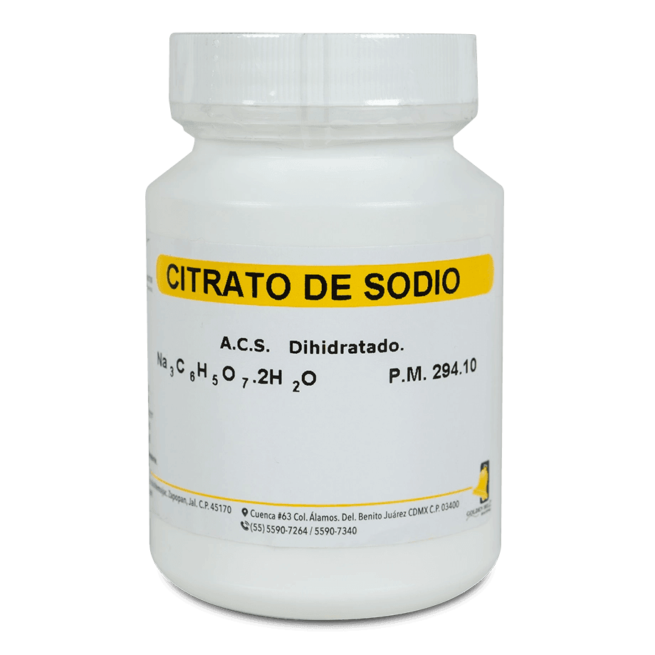 SAL QUÍMICA CITRATO DE SODIO ACS DIHIDRATADO CRISTALES GOLDEN BELL 26300-500 CAS 6132-04-3 - Mercalab