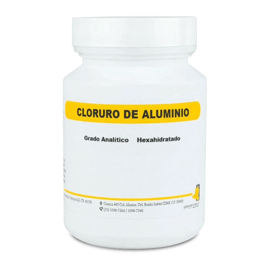 SAL QUÍMICA CLORURO DE ALUMINIO GRADO ANALÍTICO HEXAHIDRATADO CRISTALES GOLDEN BELL 26228 CAS 7784-13-6 - Mercalab