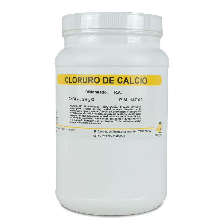 SAL QUÍMICA CLORURO DE CALCIO GRADO ANALÍTICO DIHIDRATADO GRANULADO GOLDEN BELL 26275 CAS 10035-04-8 - Mercalab