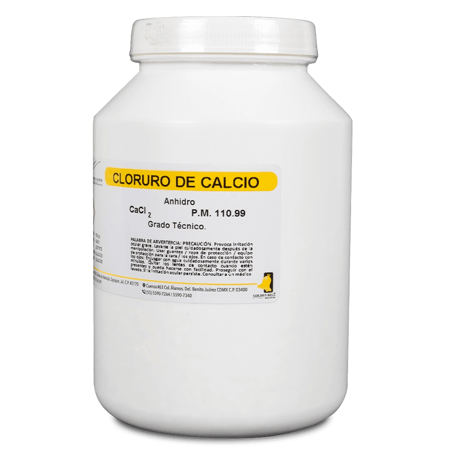 SAL QUÍMICA CLORURO DE CALCIO GRADO TÉCNICO ANHIDRO 500 G GOLDEN BELL 43431-500 CAS 10043-52-4 - Mercalab