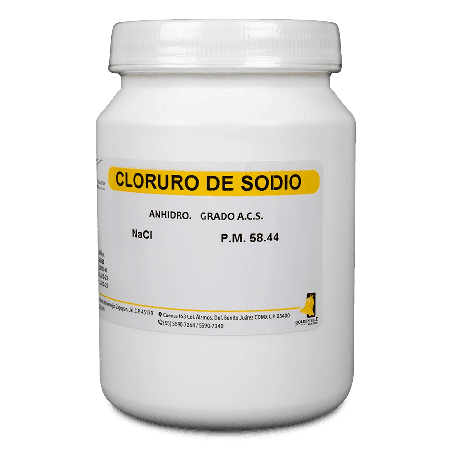 SAL QUÍMICA CLORURO DE SODIO ACS ANHIDRO CRISTALES GOLDEN BELL 26269 CAS 7647-14-5 - Mercalab