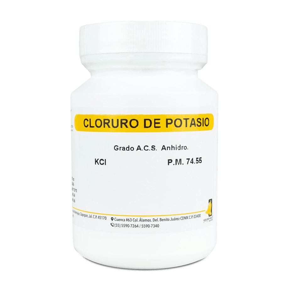 SAL QUÍMICA CLORURO DE POTASIO ACS ANHIDRO CRISTALES GOLDEN BELL 26265 CAS 7447-40-7 - Mercalab