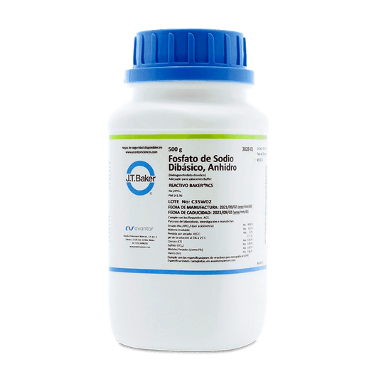 SAL QUÍMICA FOSFATO DE SODIO ACS DIBÁSICO ANHIDRO J.T. BAKER 3828 CAS 7558-79-4 - Mercalab