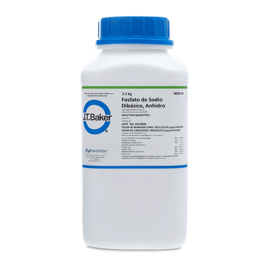 SAL QUÍMICA FOSFATO DE SODIO ACS DIBÁSICO ANHIDRO J.T. BAKER 3828 CAS 7558-79-4 - Mercalab