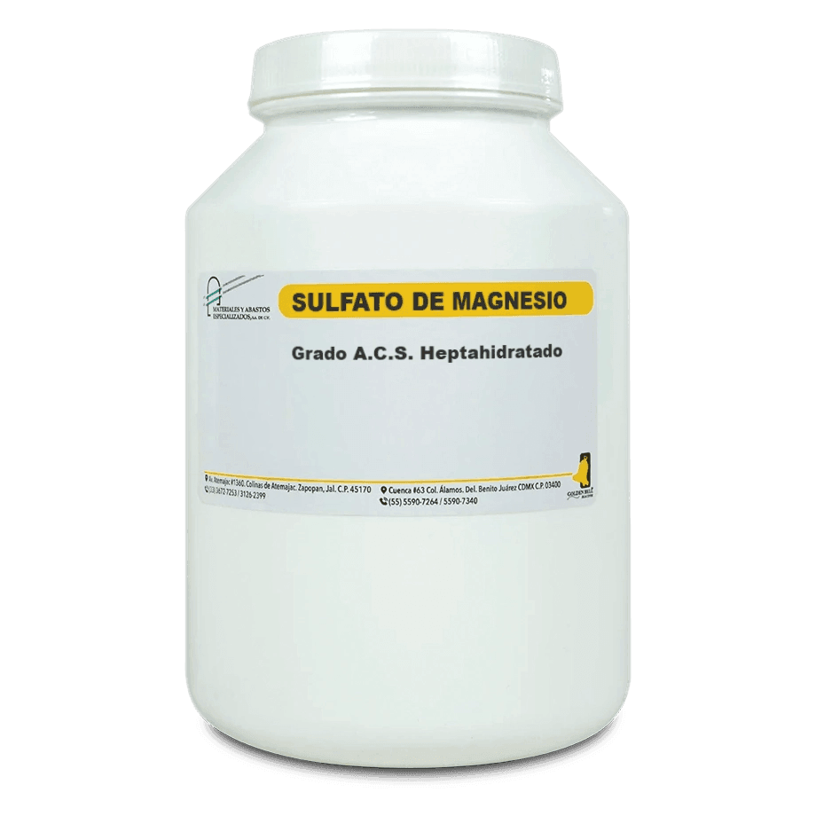 SAL QUÍMICA SULFATO DE MAGNESIO ACS HEPTAHIDRATADO CRISTALES GOLDEN BELL 27390 CAS 10034-99-8 - Mercalab