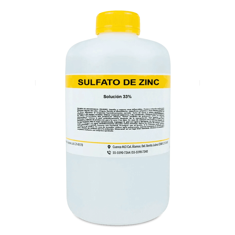 SAL QUÍMICA SULFATO DE ZINC SOLUCIÓN 33% REACTIVO DE FAUST 1 L GOLDEN BELL 80850-1000 - Mercalab