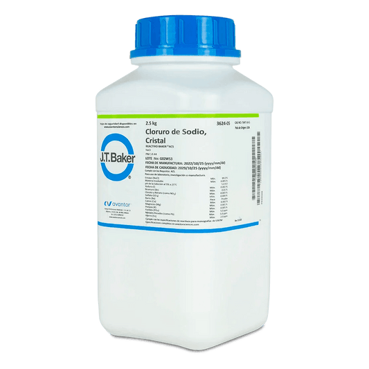 SAL QUÍMICA CLORURO DE SODIO ACS J.T. BAKER 3624 CAS 7647-14-5 - Mercalab