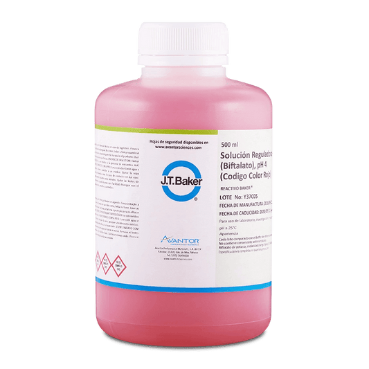 SOLUCIÓN PARA PH BUFFER 4.0 BIFTALATO ROJA J.T. BAKER 5657 - Mercalab