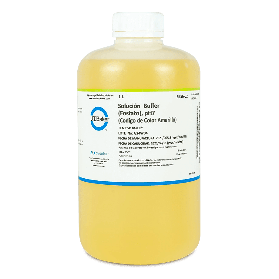 SOLUCIÓN PARA PH BUFFER 7.0 FOSFATO AMARILLA J.T. BAKER 5656 - Mercalab