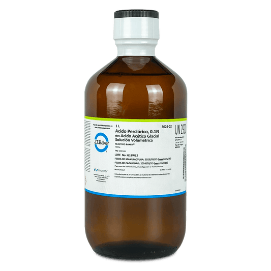 SOLUCIÓN VALORADA DE ÁCIDO PERCLÓRICO 0.1 N EN ACÉTICO GLACIAL 1 L J.T. BAKER 5624-02 CAS 7601-90-3 - Mercalab