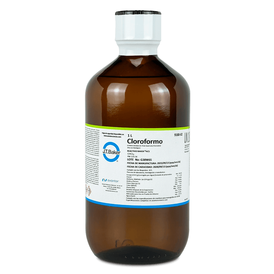SOLVENTE CLOROFORMO ACS J.T. BAKER 9180 CAS 67-66-3 - Mercalab