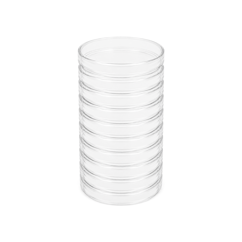 Caja Petri de Vidrio con Tapa - Pack 10 Piezas - Superior Marienfeld