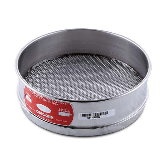 TAMIZ DE ACERO INOXIDABLE DIÁMETRO 8 IN CON FORMA ALTA DAIGGER 3468 - Mercalab