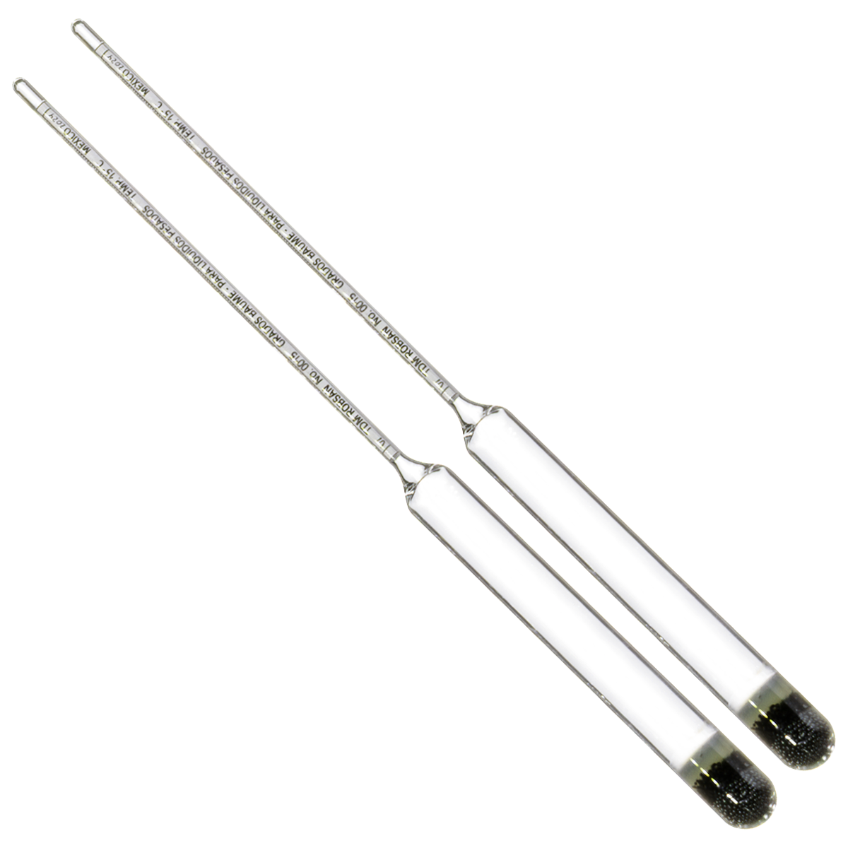 Densímetro Aerómetro de Vidrio (Escala Baumé) - Pack 2 Piezas - ROBSAN