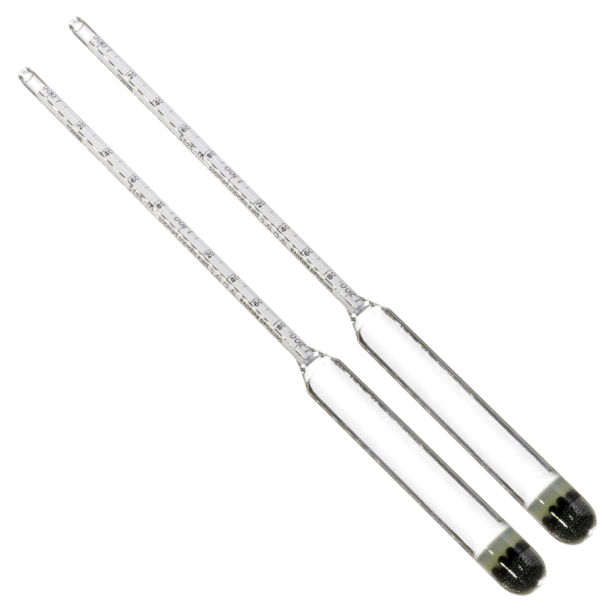 Densímetro de Vidrio para Densidad Relativa (Calibrado a 15.56 °C) - Pack 2 Piezas - ROBSAN