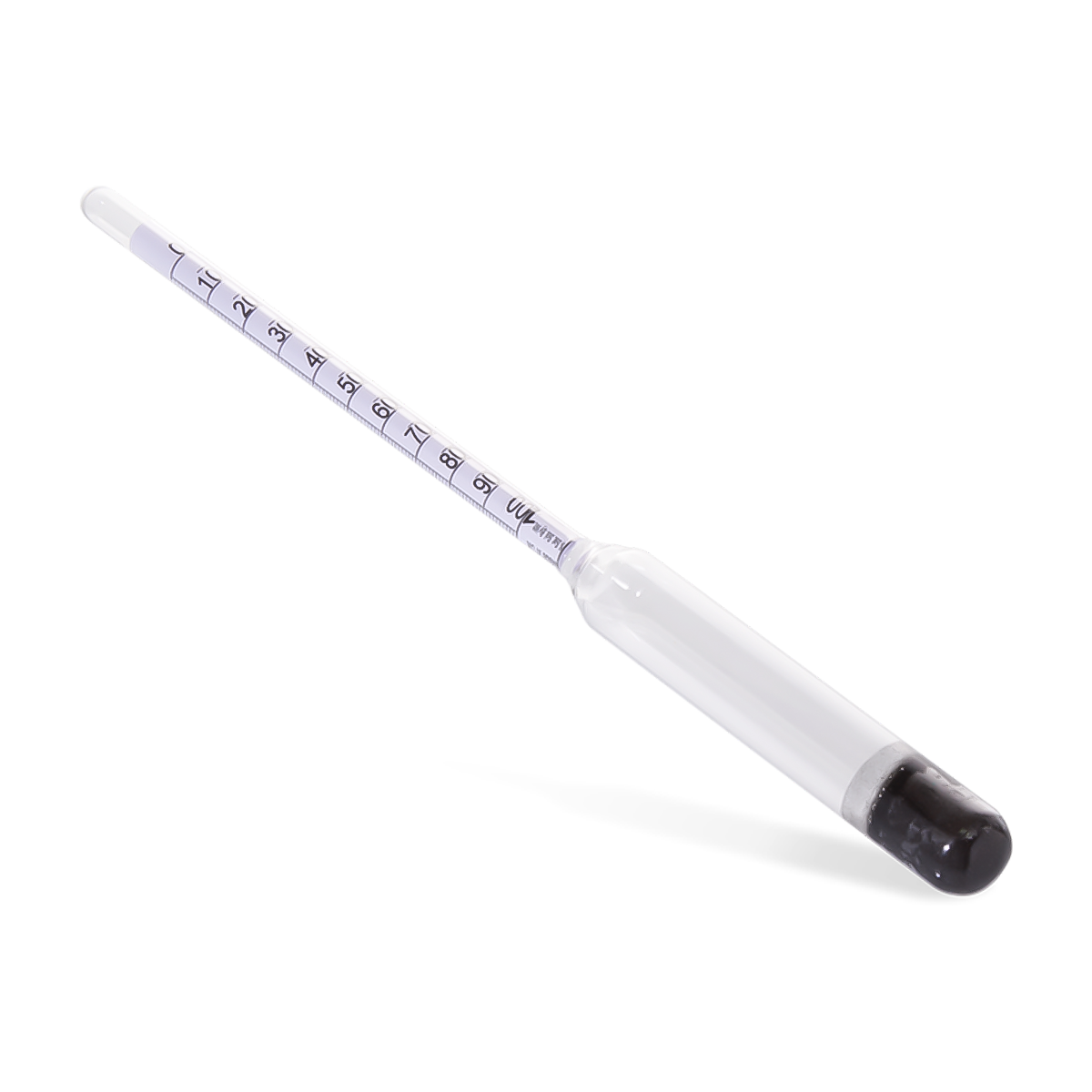 Salinómetro de Vidrio para Salmueras - Escala Salometer 0-100% - Robsan