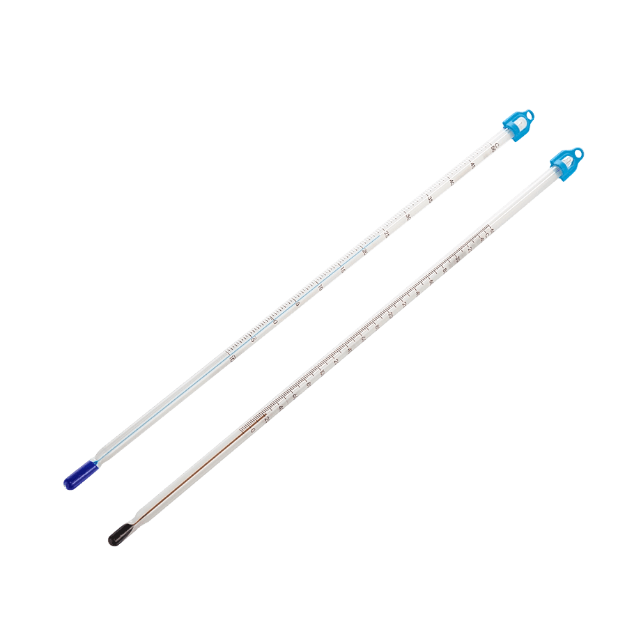 TERMOMETRO DE VIDRIO DE -10 A 360 °C BRANNAN 44-819-0 LO-TOX DE INMERSIÓN TOTAL RELLENO CAFÉ LONGITUD 30.5 CM Y DIVISIÓN 2.0 °C - Mercalab