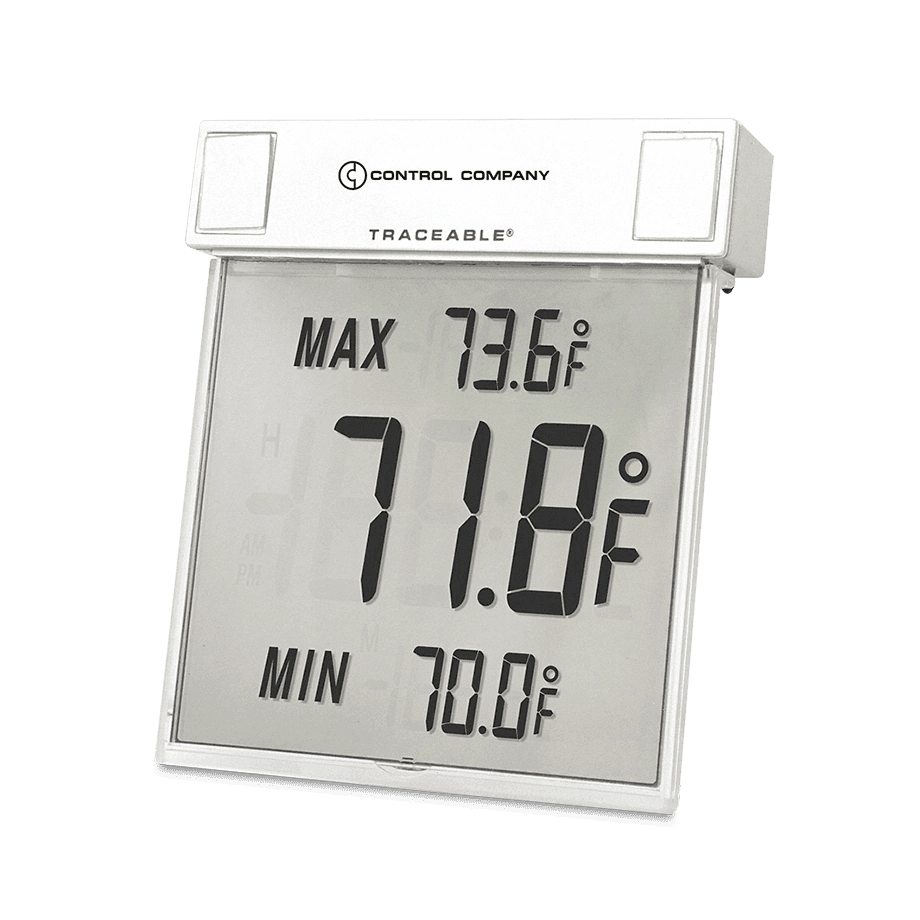 TERMÓMETRO DIGITAL DE -25 A 70 °C CON CERTIFICADO TRAZABLE A NIST TRACEABLE CC4160 BIG-DIGIT SEE-THRU FUNCIÓN MÁXIMO/MÍNIMO - Mercalab