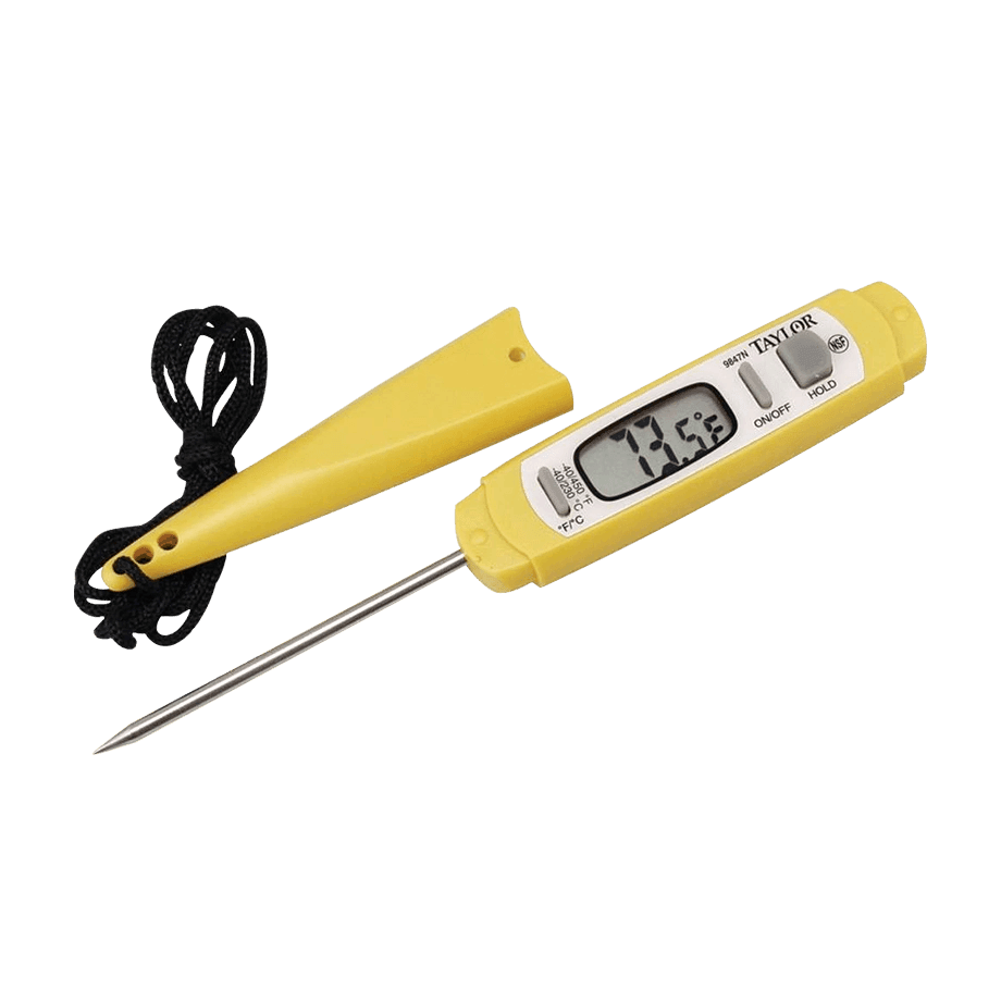 TERMÓMETRO DIGITAL DE VÁSTAGO BIMETÁLICO TAYLOR 9847N A PRUEBA DE AGUA - Mercalab
