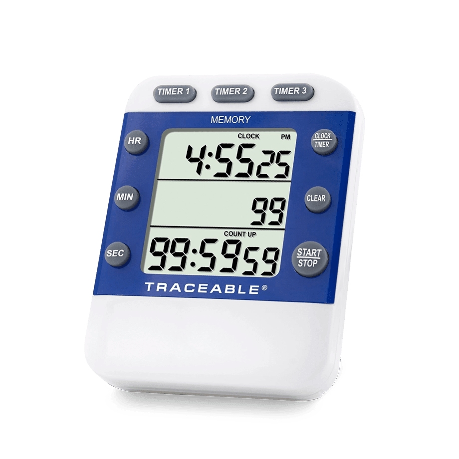 TIMER (TEMPORIZADOR) DIGITAL DE 3 CANALES CON CERTIFICADO TRAZABLE A NIST TRACEABLE CC5008 TIEMPO 99H/59M/59S RESOLUCIÓN 1 S CONTEO ASCENDENTE Y DESCENDENTE - Mercalab