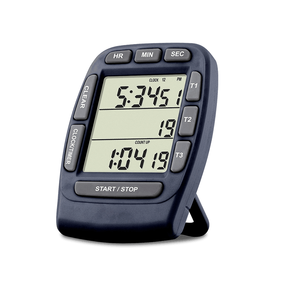 TIMER (TEMPORIZADOR) DIGITAL DE 3 CANALES CON CERTIFICADO TRAZABLE A NIST TRACEABLE CC5025 TIEMPO 19H/59M/59S RESOLUCIÓN 1/100 S O 1 S CONTEO ASCENDENTE Y DESCENDENTE - Mercalab